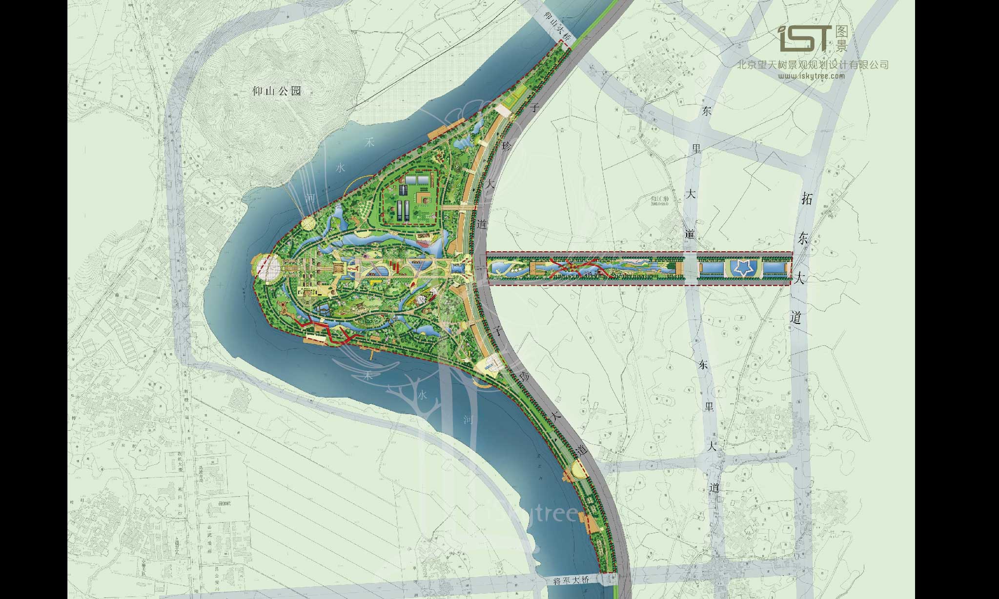 永新縣濱江主題公園及中心景觀帶景觀設(shè)計,項目總平面圖